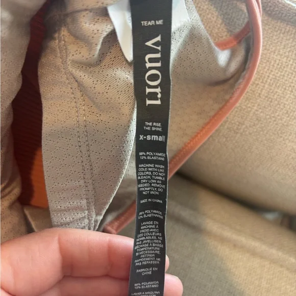 Vuori Cove Cinnamon Crop Ribbed Tank Top XS - Picture 6 of 6